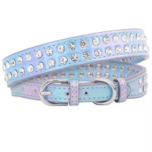 Celestial Couture Crystal Pet Collar (Vegan Leather) Blue